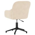 Obrotowe krzesło biurowe, kremowe, tapicerowane aksamitem Lumarko!