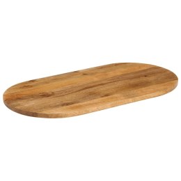 Blat stołu, 140x50x3,8 cm, owalny, lite drewno mango Lumarko!