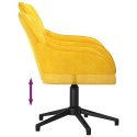 Obrotowe krzesło biurowe, żółte, tapicerowane aksamitem Lumarko!