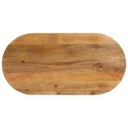 Blat stołu, 140x50x2,5 cm, owalny, lite drewno mango Lumarko!