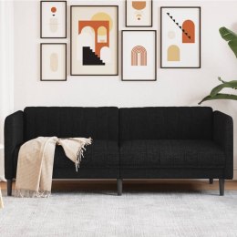 Sofa 3-osobowa, czarna, tapicerowana tkaniną Lumarko!