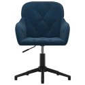 Obrotowe krzesło biurowe, niebieskie, tapicerowane aksamitem Lumarko!
