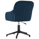 Obrotowe krzesło biurowe, niebieskie, tapicerowane aksamitem Lumarko!