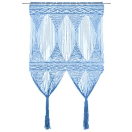 Zasłona z makramy, niebieska, 140 x 240 cm, bawełna Lumarko!