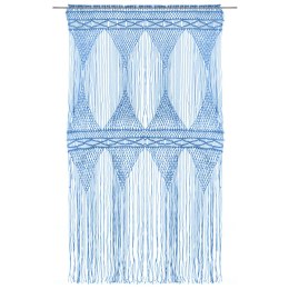 Zasłona z makramy, niebieska, 140 x 240 cm, bawełna Lumarko!