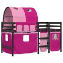 Dziecięce łóżko na antresoli, z tunelem, różowe, 90x190 cm Lumarko!