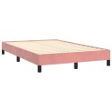 Łóżko kontynentalne z materacem i LED, różowe, 120x190 cm Lumarko!