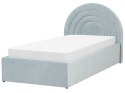 Łóżko z pojemnikiem welurowe 90 x 200 cm jasnoniebieskie ANET Lumarko!
