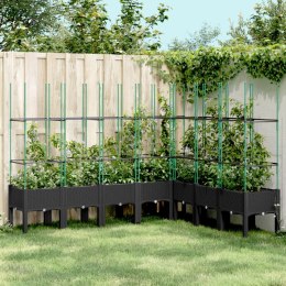 Donica ogrodowa z kratką, czarna, 200x160x142,5 cm, PP Lumarko!