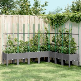 Donica ogrodowa z kratką, jasnoszara, 200x160x142,5 cm, PP Lumarko!