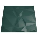 Panele ścienne, 24 szt., zielone, 50x50 cm, XPS, 6 m², diament Lumarko!
