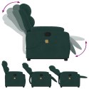 Rozkładany fotel masujący, podnoszony, ciemnozielony, aksamitny Lumarko!