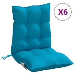 Poduszki na krzesła z niskim oparciem, 6 szt., jasnoniebieskie Lumarko!