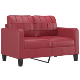 2-osobowa sofa, winna czerwień, 120 cm, sztuczna skóra Lumarko!