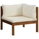3-osobowa sofa ogrodowa, kremowe poduszki, drewno akacjowe Lumarko!