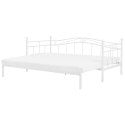 Łóżko wysuwane metalowe 90 x 200 cm białe TULLE Lumarko!