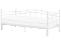 Łóżko wysuwane metalowe 90 x 200 cm białe TULLE Lumarko!
