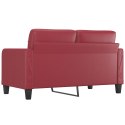 2-osobowa sofa, winna czerwień, 140 cm, sztuczna skóra Lumarko!
