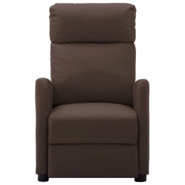 Fotel masujący, brązowy, sztuczna skóra Lumarko!