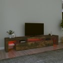 Szafka pod TV z oświetleniem LED przydymiony dąb 215x36,5x40 cm Lumarko!
