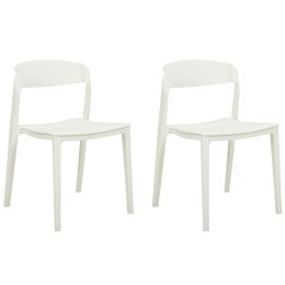 Zestaw 2 krzeseł do jadalni biały SOMERS