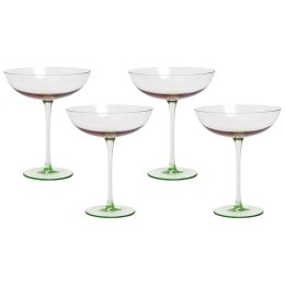 Zestaw 4 kieliszków do martini 250 ml różowo-zielony DIOPSIDE Lumarko!
