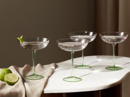 Zestaw 4 kieliszków do martini 250 ml różowo-zielony DIOPSIDE