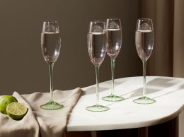 Zestaw 4 kieliszków do szampana 200 ml różowo-zielony DIOPSIDE