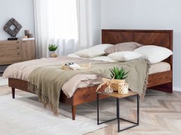 Łóżko 180 x 200 cm ciemne drewno MIALET Lumarko!