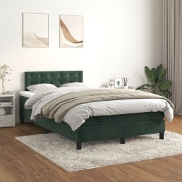 Łóżko kontynentalne z materacem, ciemnozielone, 120x200 cm