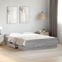 Rama łóżka z szufladami, szary dąb sonoma, 140x190 cm