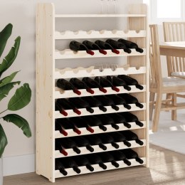 Stojak na wino, z górną półką, 72,5x25x111,5 cm, drewno sosnowe