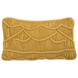 Bawełniana poduszka dekoracyjna makrama 30 x 50 cm żółta KIRIS
