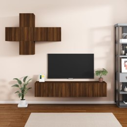 Zestaw 7 szafek TV, brązowy dąb, materiał drewnopochodny Lumarko!