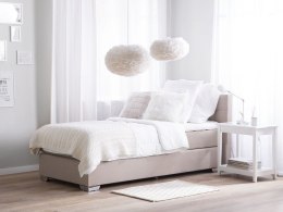 Łóżko kontynentalne tapicerowane 90 x 200 cm beżowe ADMIRAL