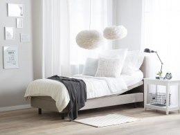 Łóżko regulowane tapicerowane 90 x 200 cm beżowe DUKE