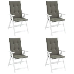 VidaXL Poduszki na krzesła z wysokim oparciem, 4 szt., ciemnoszare