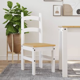 Krzesła stołowe, 2 szt., białe, 40x46x99 cm, drewno sosnowe Lumarko!