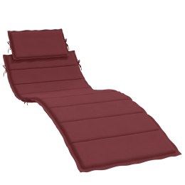 VidaXL Poduszka na leżak, bordowy melanż, 186x58x3 cm, tkanina