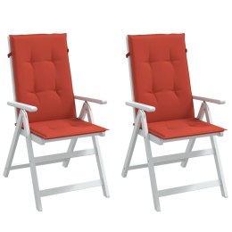VidaXL Poduszki na krzesła z wysokim oparciem, 2 szt., czerwony melanż
