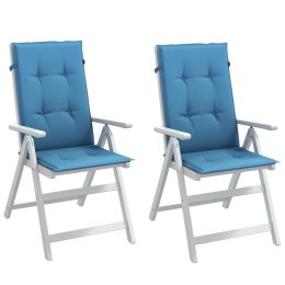 VidaXL Poduszki na krzesła z wysokim oparciem, 2 szt, niebieski melanż