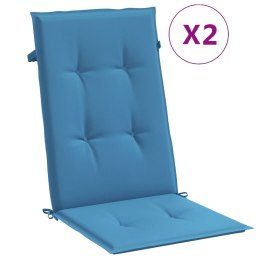 VidaXL Poduszki na krzesła z wysokim oparciem, 2 szt, niebieski melanż