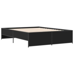 VidaXL Rama łóżka, czarna, 140x200 cm, materiał drewnopochodny
