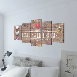 Zestaw obrazów Canvas 200 x 100 cm Sweet Home Lumarko!