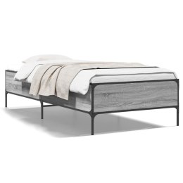 VidaXL Rama łóżka, szary dąb sonoma, 100x200cm materiał drewnopochodny
