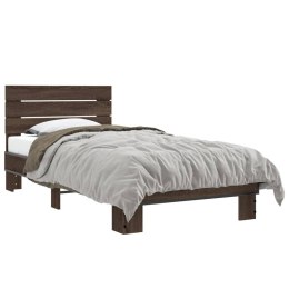 VidaXL Rama łóżka, brązowy dąb, 90x190 cm, materiał drewnopochodny