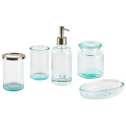 5-częściowy zestaw akcesoriów łazienkowych szklany zielony AMARGA