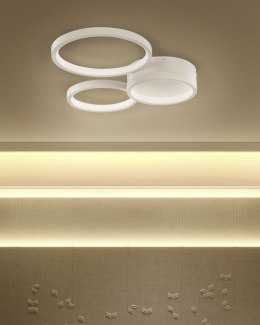 Lampa sufitowa LED metalowa biała AGNAT