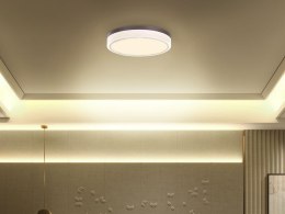 Lampa sufitowa LED metalowa biała SAKAE