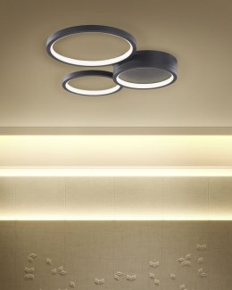 Lampa sufitowa LED metalowa czarna AGNAT